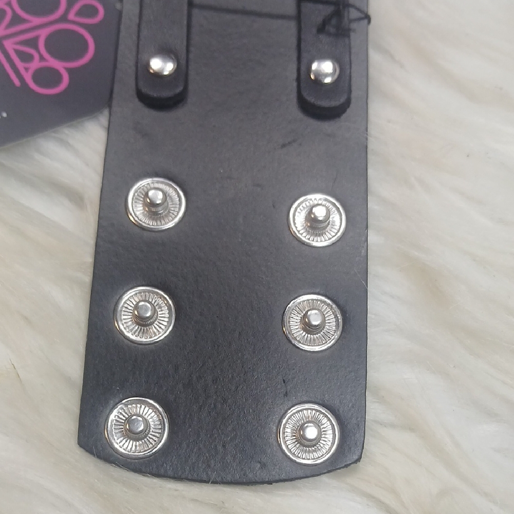 Paparazzi Black Bracelet with Silver Details Urban And Rock Men - Picture 5 of 9